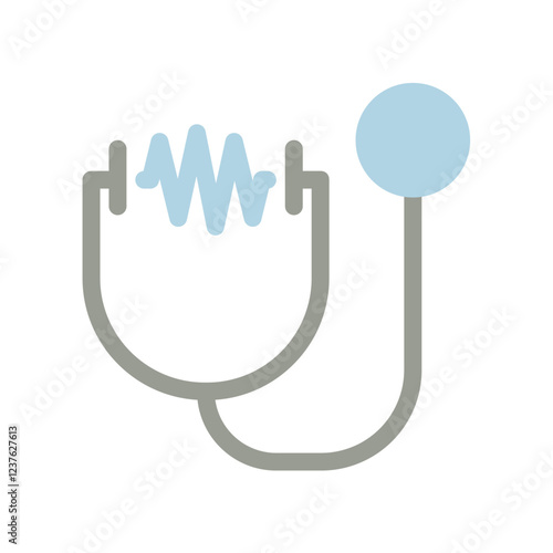 stethoscope flat icon illustration