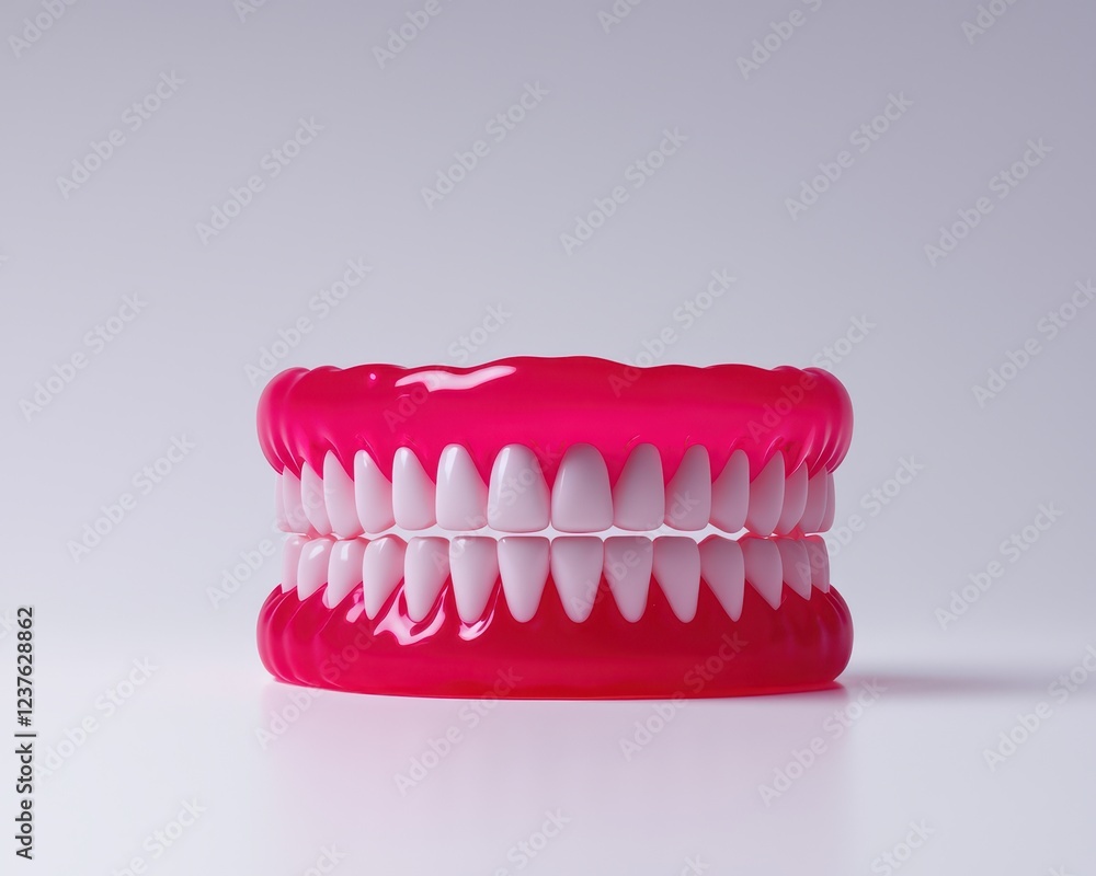 Obraz premium A playful and colorful representation of novelty teeth for fun and humor.