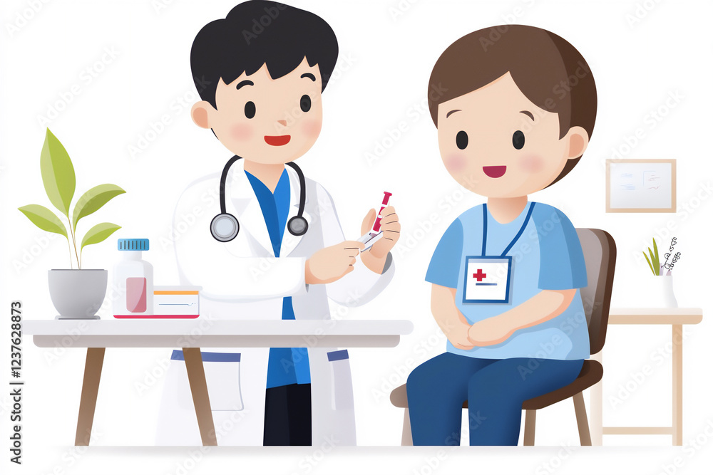 a doctor performing a blood glucose test on a diabetic patient a doctor performing a blood glucose test on a diabetic patient