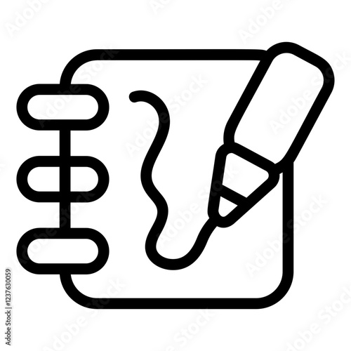 Sketchbook Line Icon