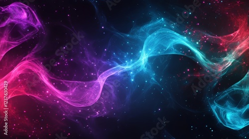 Wallpaper Mural abstract digital background with glowing lines Torontodigital.ca