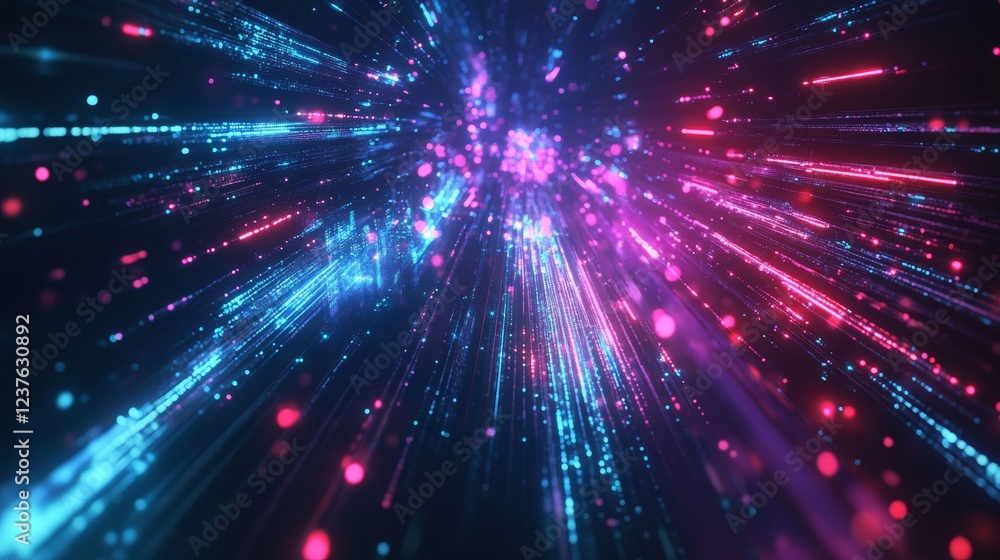 Fototapeta premium abstract digital background with glowing lines