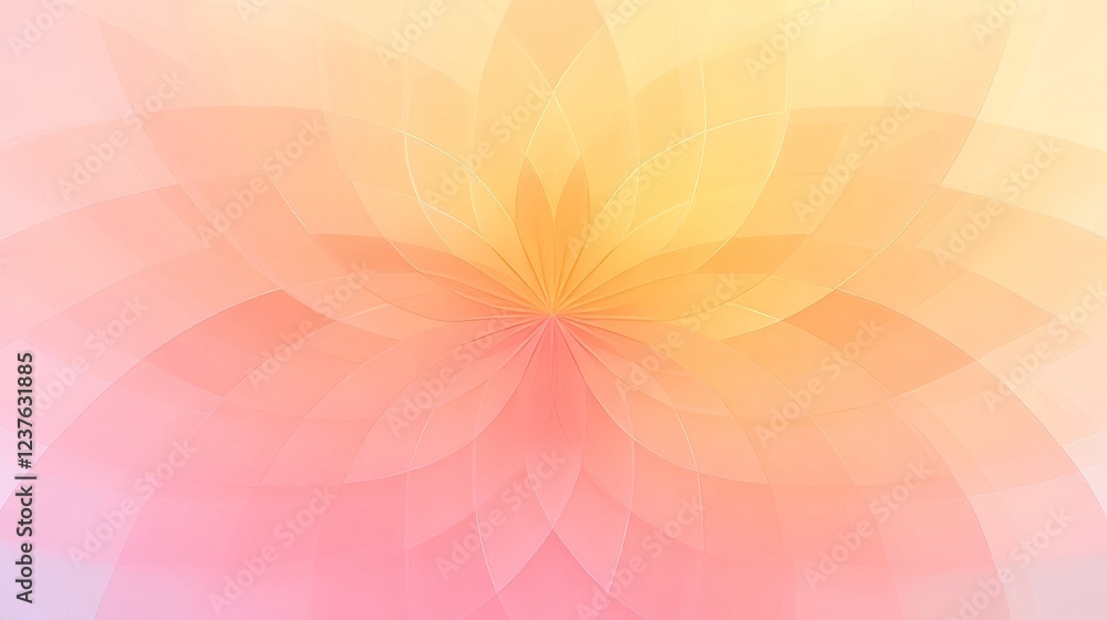 Obraz premium Pastel Flower Mandala Abstract Design Background