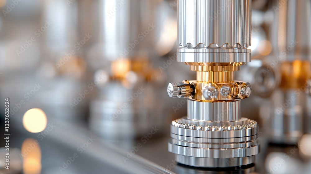 Precision machine gears close-up; industrial detail; metallic background; engineering technology Precision machine gears close-up; industrial detail; metallic background; engineering technology