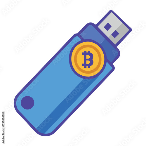 Cryptocurrency Hardware Wallet USB Device Icon