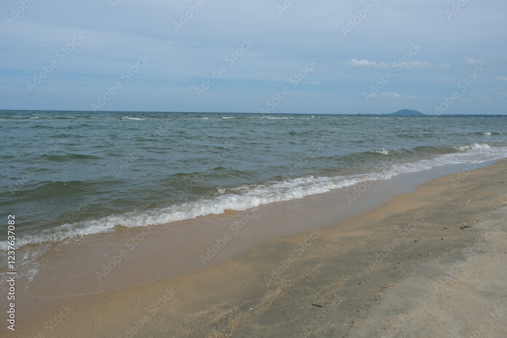Sandy beach and sea for background Sandy beach and sea for background
