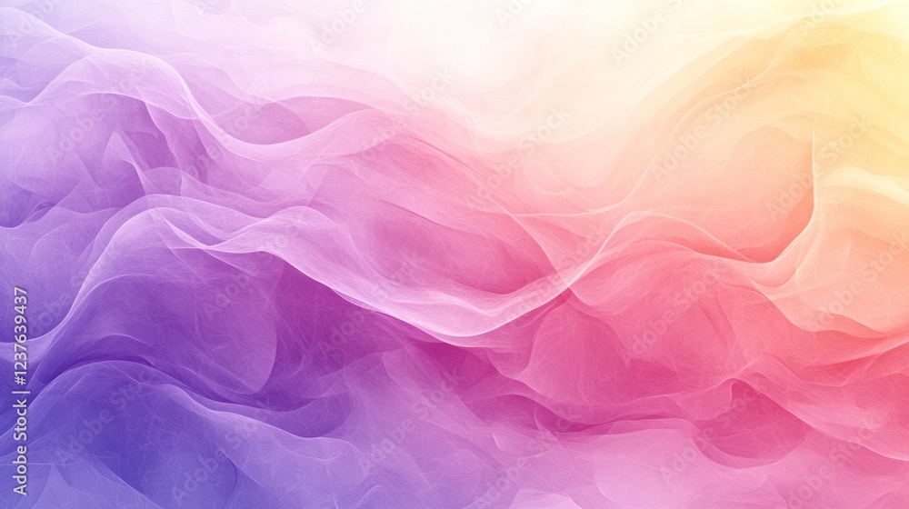 Obraz premium Pastel fabric waves, flowing, colorful background, design texture
