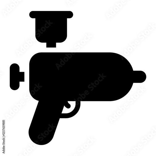 spray gun glyph icon