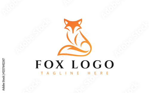 fox logo vector illustration, creative fox logo template