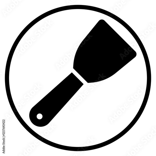 putty knife glyph icon