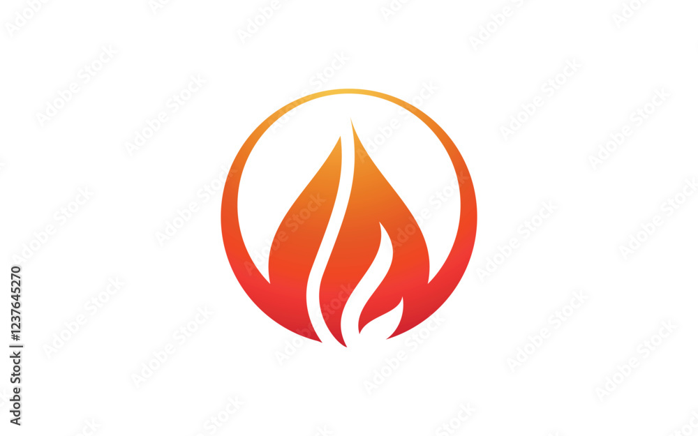 Danger hot flame fire icon vector design template Danger hot flame fire icon vector design template