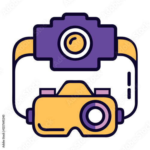 VR and AR Camera Technology Icon