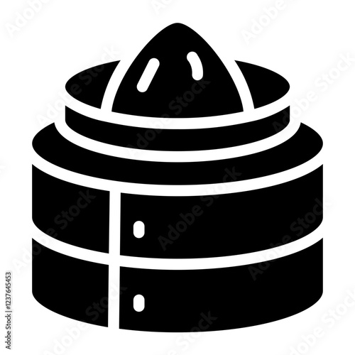 Bamboo steamer buns Solid Icon