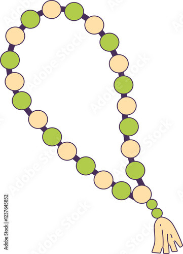 Tasbeeh object illustration