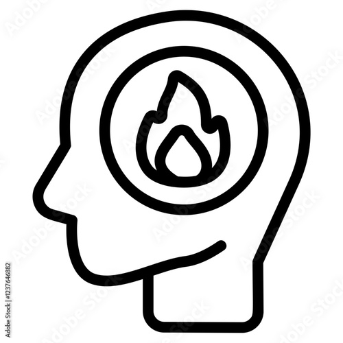 Burnout Line Icon
