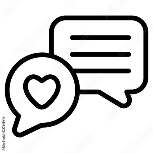 Chat darling Line Icon