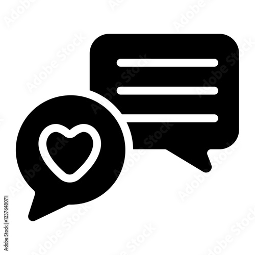 Chat darling Solid Icon