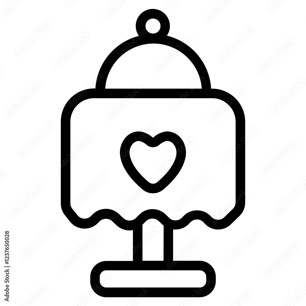 Obraz premium Dating dinner Line Icon