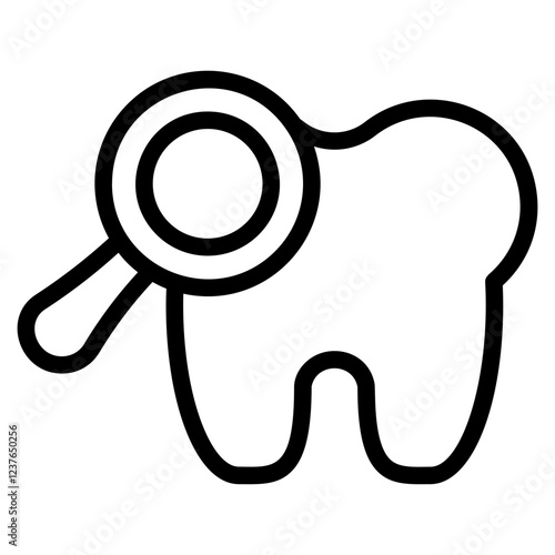 Dental check Line Icon