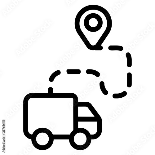 Last mile delivery Line Icon