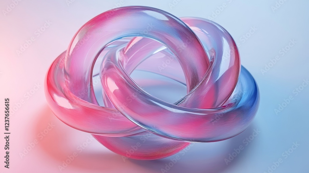 Futuristic abstract design with overlapping translucent rings, 3d render, Generative AI Futuristic abstract design with overlapping translucent rings, 3d render, Generative AI