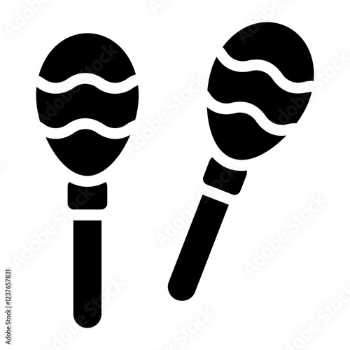 Maracas carnaval Solid Icon