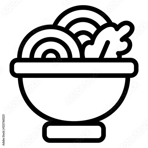 Noodles Line Icon