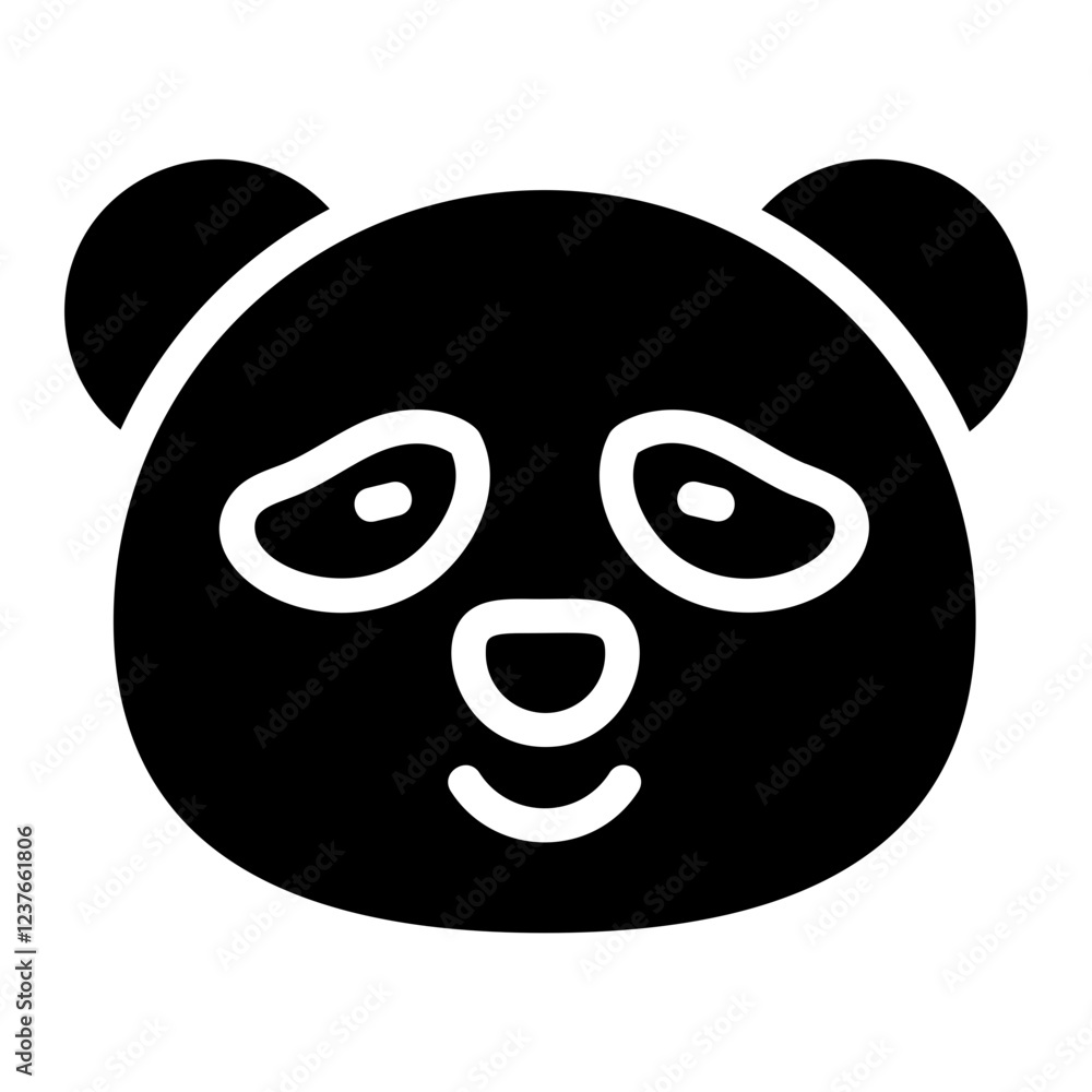 Panda Solid Icon Panda Solid Icon