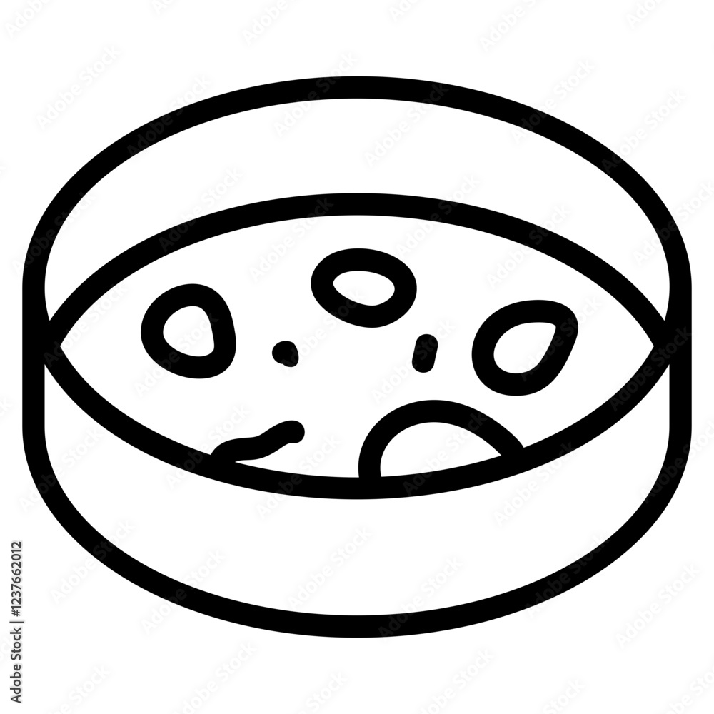 Obraz premium Petri dish Line Icon