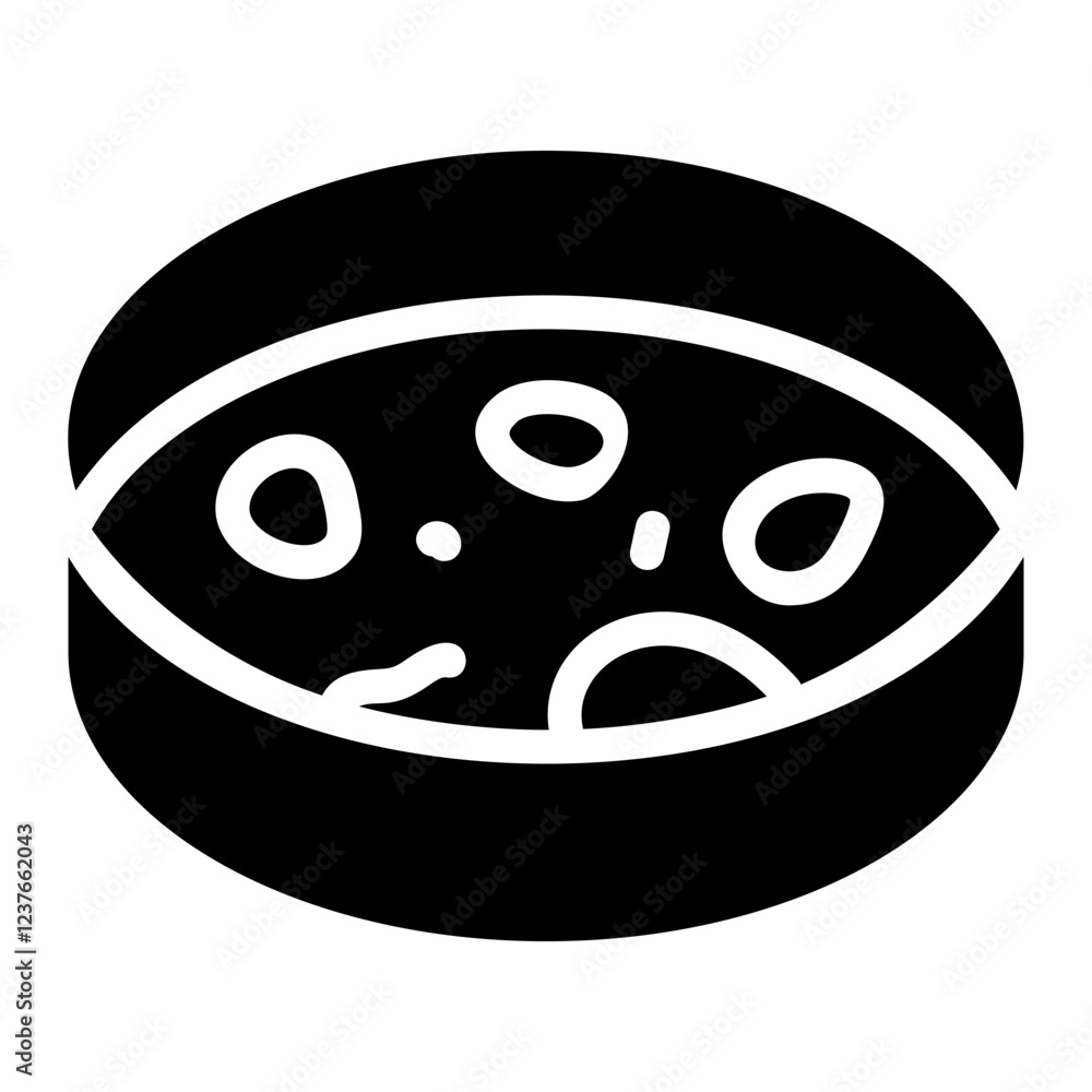 Fototapeta premium Petri dish Solid Icon