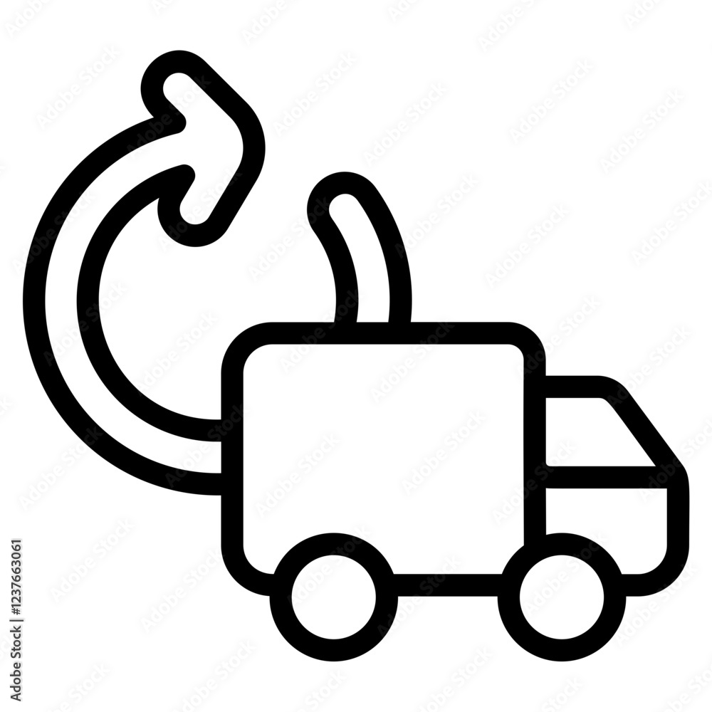 Return shipping Line Icon Return shipping Line Icon