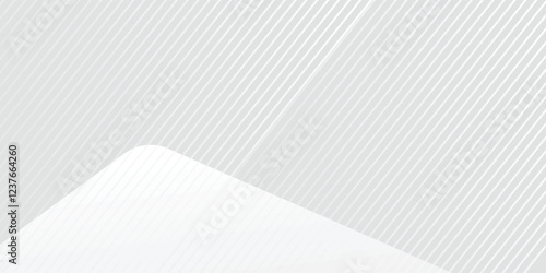 Abstract lines background design with diagonal line pattern in grey colour. Vector white horizontal template modern abstract simple