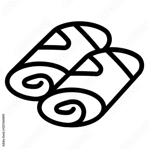 Spring rolls Line Icon