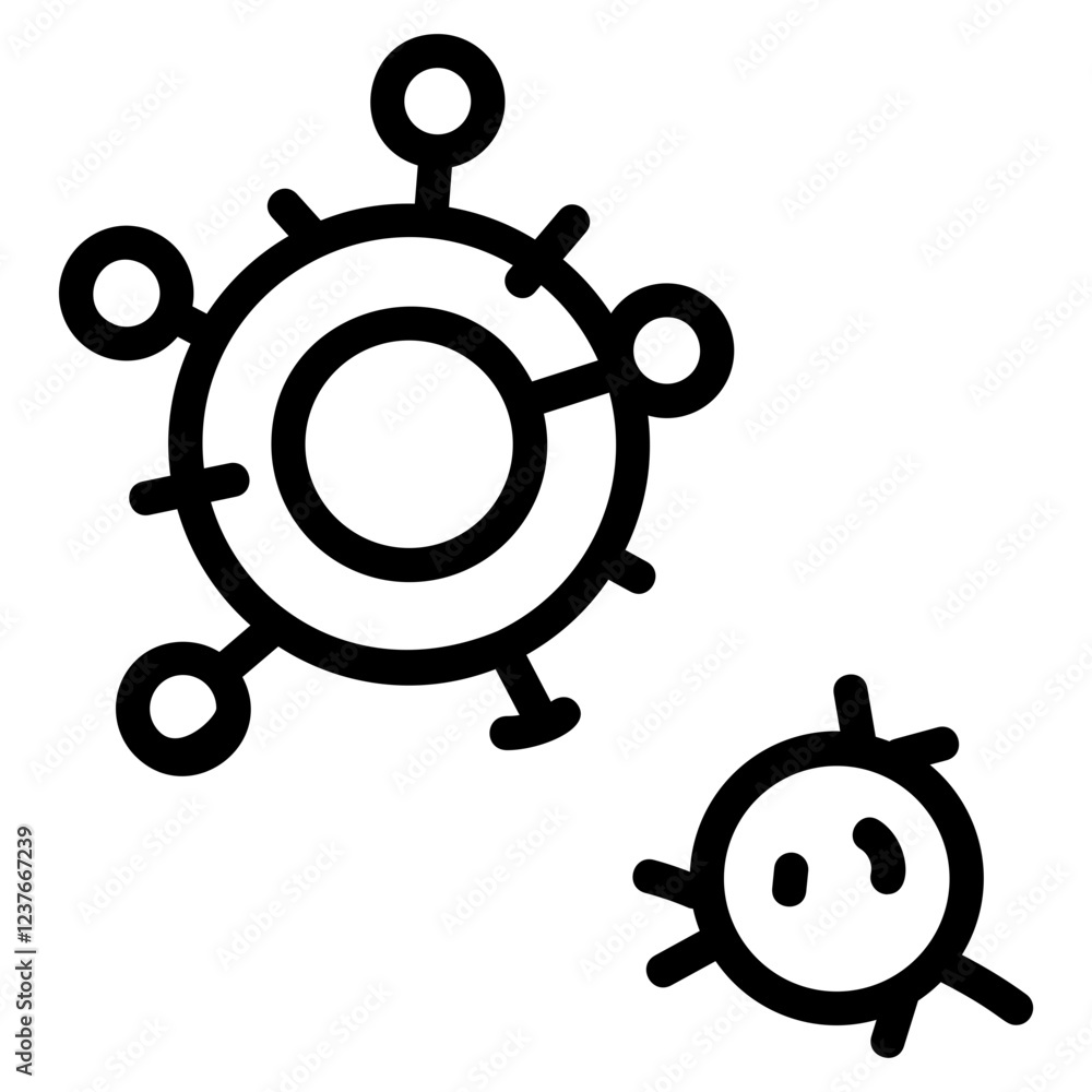 Virology Line Icon Virology Line Icon