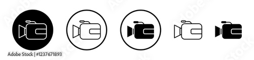 Camcorder icon set. vectors for apps and website designs