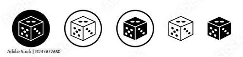 Dice icon set. vectors for apps and website designs