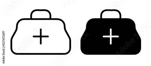 Doctor bag icon set. vectors for apps and website designs