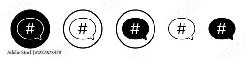 Hashtag icon set. vectors for apps and website designs