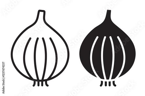 Onion Icon set. vectors for apps and website designs