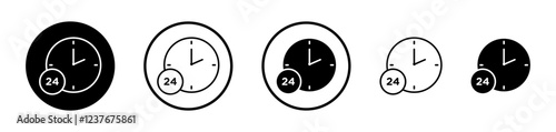 Time twenty four icon set. vectors for apps and website designs