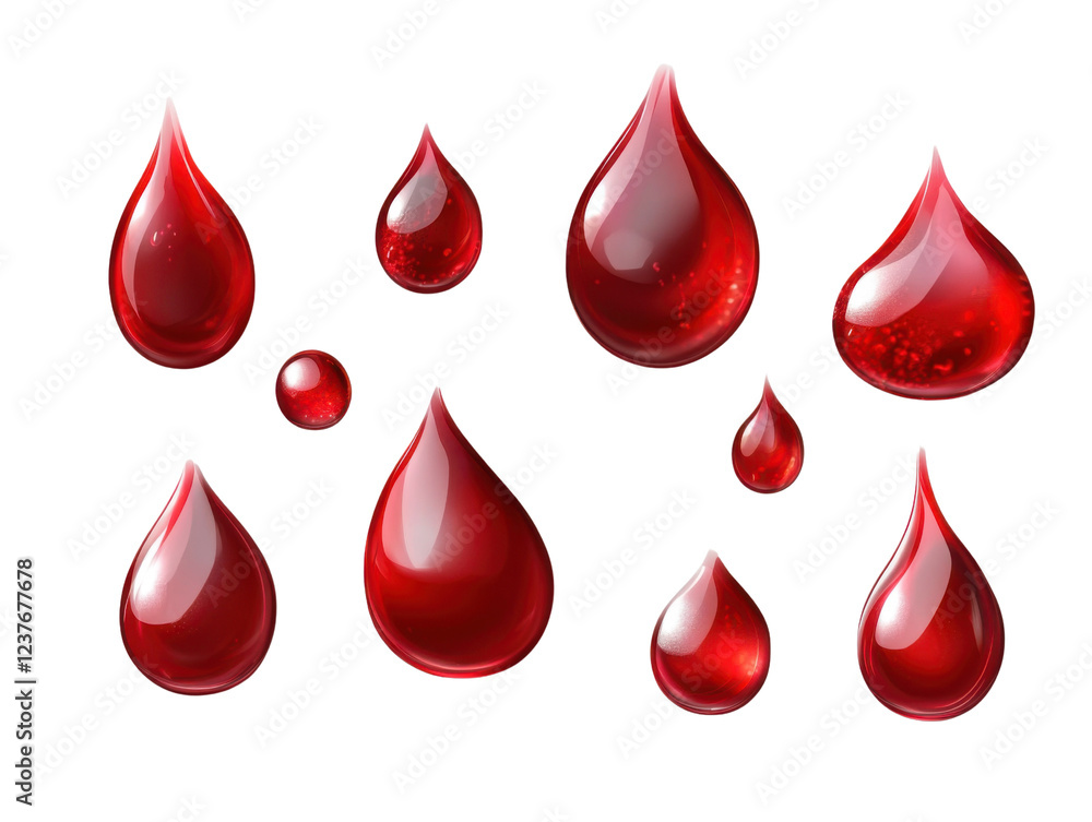 red blood drops - realistic vector illustration red blood drops - realistic vector illustration