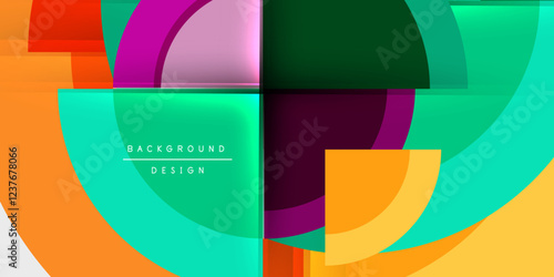 Target circle geometric abstract shapes. Vector Illustration For Wallpaper, Banner, Background, Card, Book Illustration, landing page