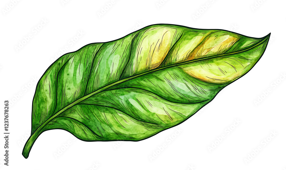Fototapeta premium flowers and leaves in pictures illustrator2D
