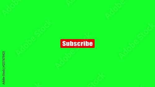 2D Design subscribe Animation. subscribe animation button click hand click animation. subscribe Button green background.