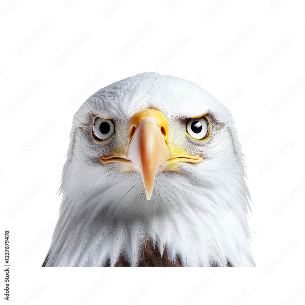 Fototapeta premium Majestic Bald Eagle Portrait Close-up of a Powerful Bird of Prey