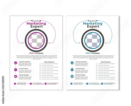 Flyer Template Layout Design.modern business flyer template, abstract business flyer and creative design .Brochure design, cover modern layout, annual report, poster, flyer in A4 with colorful triangl
