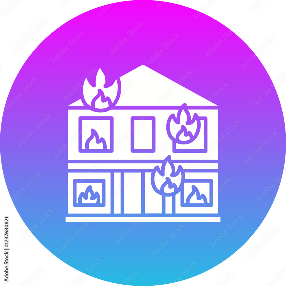 Obraz premium House Fire Icon
