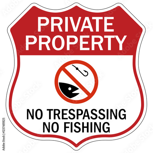 No trespassing sign no fishing