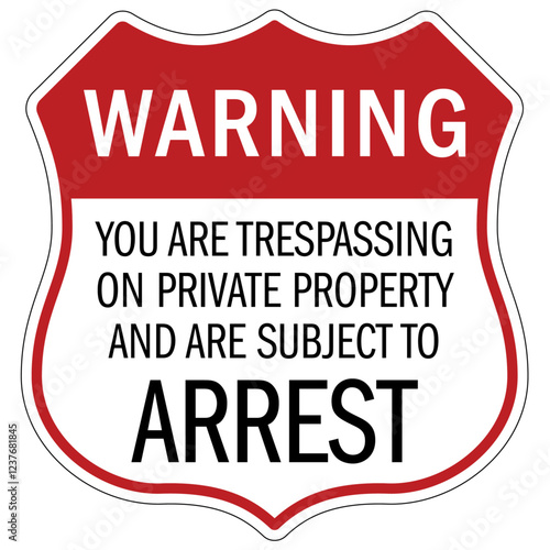 No trespassing sign you are trespassing on private property and are subject to arrest