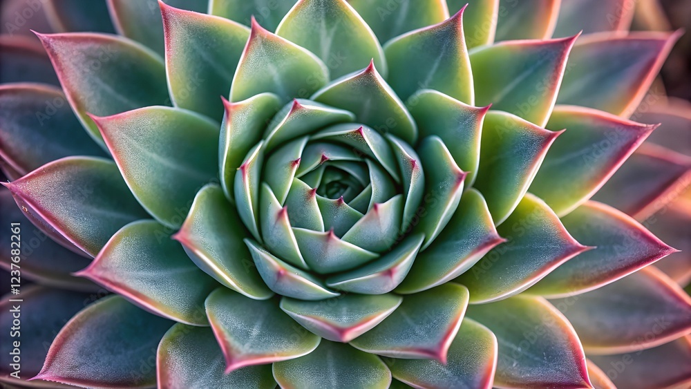 Macro closeup of a succulent cactus resembling an artichoke flower Macro closeup of a succulent cactus resembling an artichoke flower